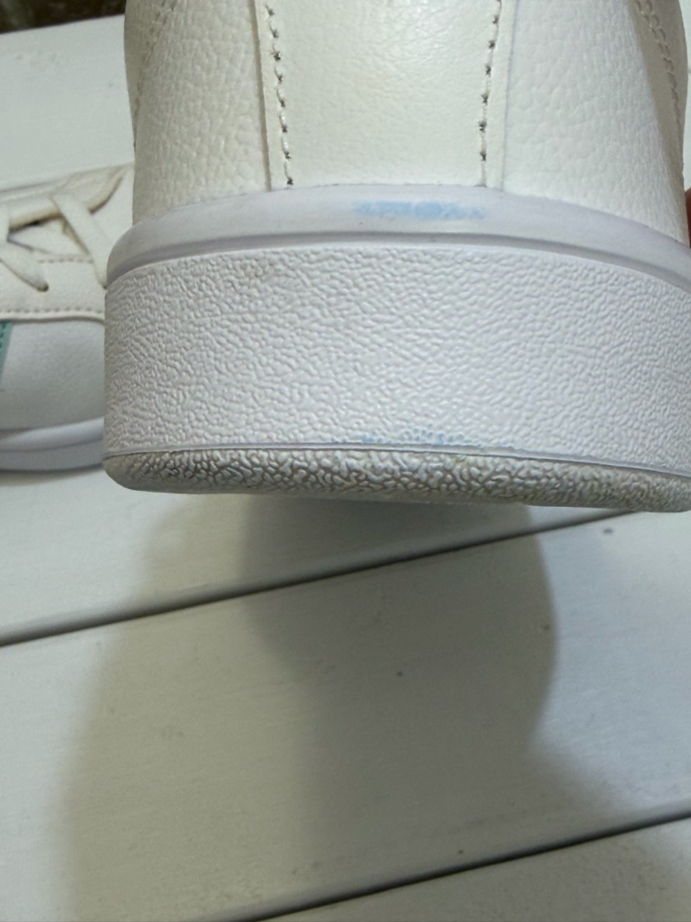 Adidas Cloudfoam White Mint Green Stripe Sneakers Women’s Size 10 Casual Shoes - Picture 12 of 12